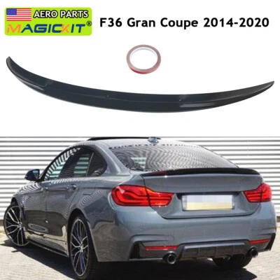 For BMW 4 Series F36 Gran Coupe 430i 440i 2013-20 Rear Spoiler Wing Gloss Black Foto 1 de 4