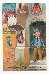 *** Enfants / Une révolution dans les coeurs ! *** Fantaisie +/- 1930 - CPA 0517 - Picture 1 of 2
