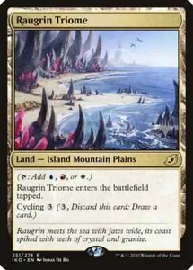 Magic The Gathering: Raugrin Triome, paquete promocional Ikoria casi nuevo - Imagen 1 de 1