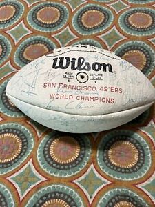40+ Total Signed Wilson Official SF 49ers Signed Football World Champions 1984 ?