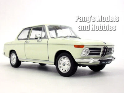 1969 BMW 2002Ti 1/24 Scale Diecast Metal Model by Welly - CREAM/WHITE - Image 1 of 4