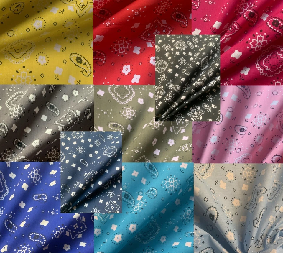 Tela de pañuelo de cachemira 58/60" por yarda - (poliéster/algodón) Foto 1 de 1