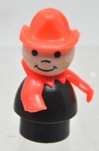 Fisher Price Little People Bombero 928 Estación de Bomberos Bombero Sombrero Rojo Brazos - Imagen 1 de 2