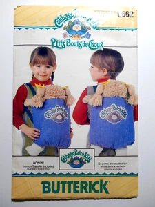 Butterick 6662 Sewing Pattern CABBAGE PATCH Kids Backpack Doll CARRIER Uncut - Picture 1 of 3
