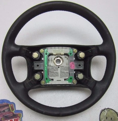 Volante cuero envuelto usado negro para 95 97 1995 1997 1996 96 AUDI A6 Foto 1 de 4
