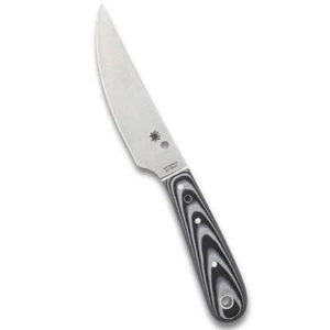 SPYDERCO Phil Wilson Bow River Fixed Trailing Point With Leather Sheath FB46GP - Picture 1 of 8