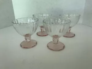 AC MAZZOLI PINK PEDESTAL COMPOTES IMPORTED FROM ITALY MADE IN FRANCE QTY 4 NWOT - Picture 1 of 5