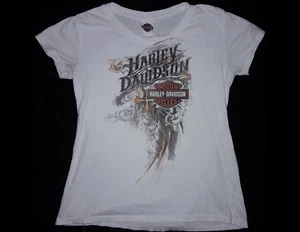 Camiseta Blanca Harley Davidson Orlando Florida Talla Junior Motocicleta - Imagen 1 de 5