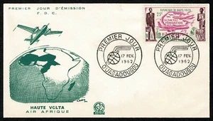 SG17 UPPER VOLTA 1962 FDC Founding of the airline “Air Afrique” - Picture 1 of 2