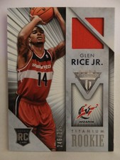 Glen Rice Jr. 2013-14 Titanium #d 246/325 Rookie Jersey Washington Wizards