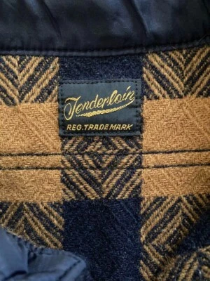 TENDERLOIN BUFFALO Jacket Brown Block Check Wool Men's Size L Used - Image 1 of 3