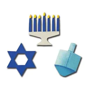 Roeda Brighten Life 3 Magnets Hanukkah Set Menorah Dreidel Star Blue Made USA - Picture 1 of 1