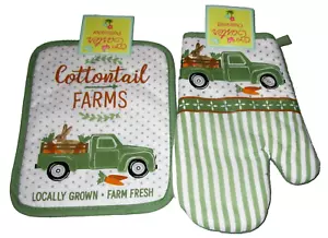 OSTERN ~ Topflappen & Ofenhandschuh Set ~ COTTONTAIL FARMS ~ 2er Set - Bild 1 von 1