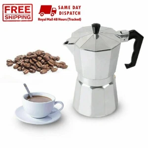 Italian Espresso Maker 1, 2,3, 6, 9, 12 Cup Stove Top Coffee Percolator Moka Pot - Picture 1 of 14
