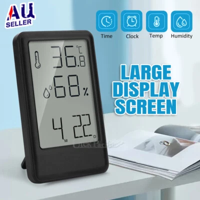 Digital Thermometer Hygrometer Temperature Indoor Outdoor LCD Humidity Meter OZ - image 1 of 4