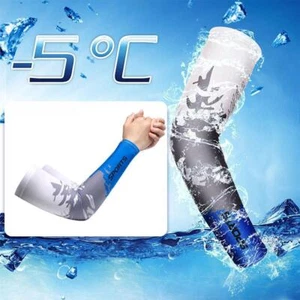 Arm Sleeves Warmers Sports Sleeve Sun UV Protection Hand Cover Cooling Warmer U4 - Picture 1 of 22