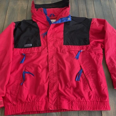 Chaqueta de esquí vintage años 90 Y2K Columbia Vamoose roja negra azul para hombre talla grande (P8) Foto 1 de 4