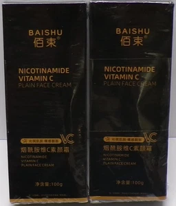 Lot of 2 Baishu Nicotinamide Vitamin C Plain Face Cream 100g Each - Picture 1 of 2