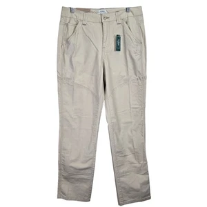 NWT LL Bean Favorite Fit Women Cargo Everyday Utility Pants Size 4 Preppy Khaki - Picture 1 of 10