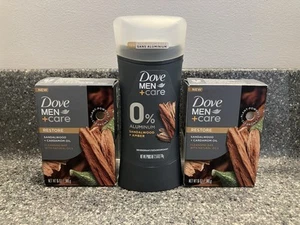 Dove Men+Care Sandalwood + Amber bundle 1 deodorant stick 2.6 oz + 2 bar soap - Picture 1 of 5