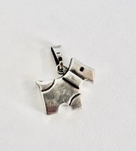 Vintage Scottish DOG Pendant Stamped “HAN” ITALY 925 Sterling Silver - Picture 1 of 8