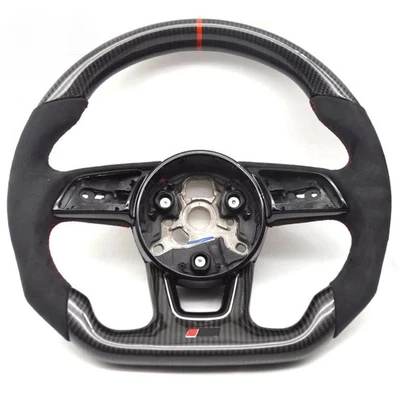 Customized Carbon Fiber Steering Wheel For Audi S3 S4 S5 RS3 RS4 RS5 RS6 17-22 - Изображение 1 из 4