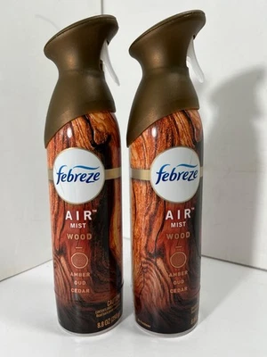 2x Febreze Air Mist Wood Amber Oud Cedar Air Freshener Spray 8.8 oz. - NEW - Image 1 of 2
