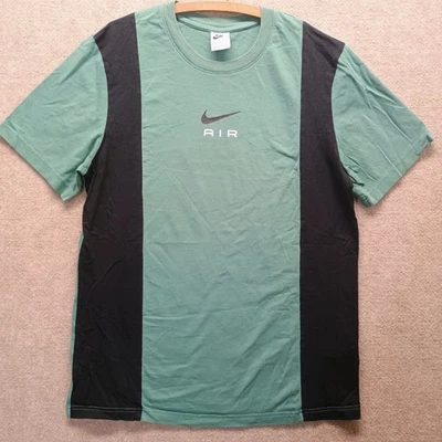 Camisa de manga corta Nike Air Bicoastal verde negra bloques de color para hombre talla GRANDE Foto 1 de 4