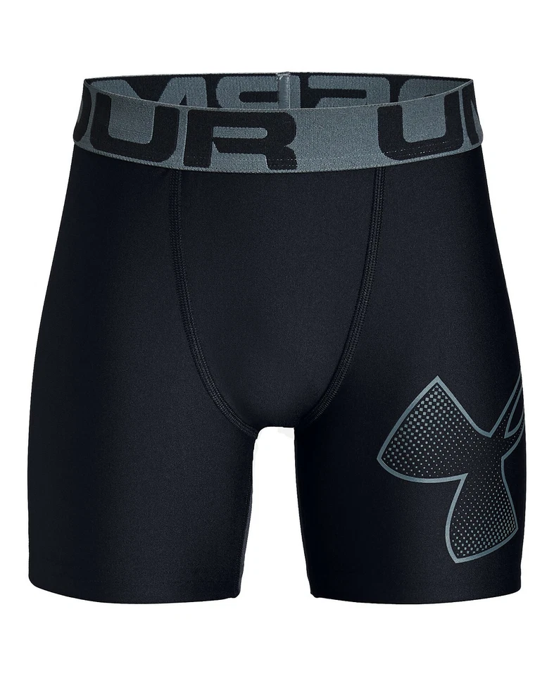 Under Armour Big Boys' Black HeatGear Fitted Shorts Men's Size Large 22336