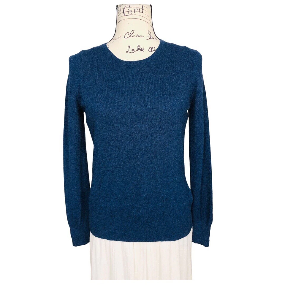 Jersey M&S Autógrafo 100% Cachemira Talla Pequeña Reino Unido 12 Azul Marino Ligero Foto 1 de 4