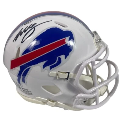 Minicasco de velocidad firmado por Willis McGahee Bills Beckett Witness certificado de autenticidad BAS Foto 1 de 3