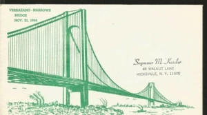 J) 1964 UNITED STATES, VERRAZANO-NARROWS BRIDGE, FDC - Picture 1 of 1