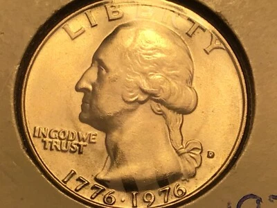 1776-1976 d Bicetennial Quarter proof like - filled D mark. High quality coin. - Image 1 of 2