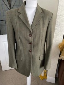 Pytchley Mears 38(12) Traditional Green Tweed Hunt/ Show Jacket Subtleorange Chk - Picture 1 of 19