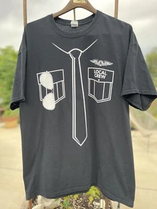 Lady Antebellum Wheels Up 2015 Local Crew Tour Shirt Pilot Gildan Heavy Black XL - Picture 1 of 6