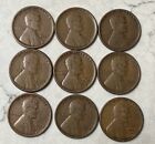 New Listing9—Different Twenties. D&S. Lincoln Wheat Cents. 9 Coins.