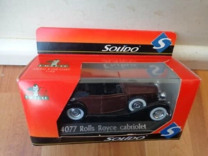 SOLIDO 1/43 CLASSIC L'AGE D'OR - BROWN ROLLS ROYCE CABRIOLET DIECAST CAR 4077 - Picture 1 of 1