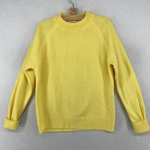 ST.MICHAEL Sweater Kids 7-8 Courtelle Crew Neck Jumper Pullover Butter Yellow - Picture 1 of 11