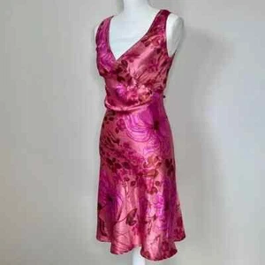 Vintage Charlotte Russe Satin Floral Dress - Picture 1 of 8