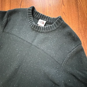The North Face Crestview Green Crew Wool Blend Speckled Sweater Men's Size M - Picture 1 of 6