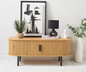 Kristen TV Unit & Low Sideboard & Sliding Tambour Doors For Storage Furniture - Picture 1 of 4