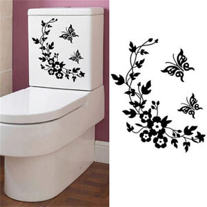 DIY 3D butterfly flowers wall sticker room Toilet fridge stickers home decoA_ch