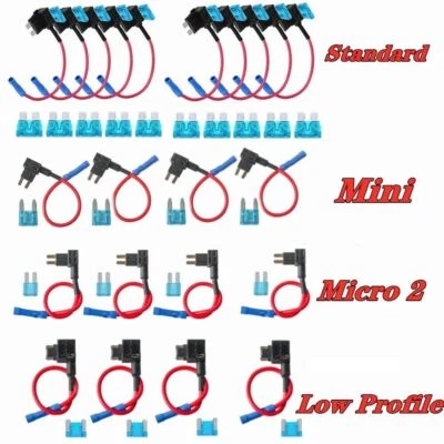 Tap Add-A-Circuit Blade Adapter +15A Fuses Standard Micro2 Mini Low-Profile Fuse - Image 1 of 4