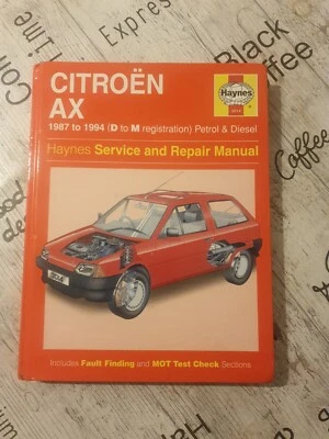 CITROEN AX 87-94 PETROL & DIESEL HAYNES WORKSHOP MANUAL 3014 USED COND FREE P&P - Image 1 of 4