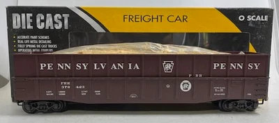 K-Line K652-1892 O Gauge Die-Cast PRR Wood Chip Gondola with Load #376423 LN/Box - Image 1 of 2