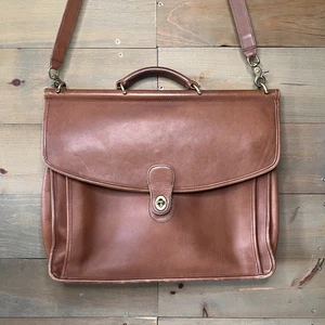 Vintage Coach H5C-5266 Beekman Messenger Briefcase Brown Leather Shoulder Bag - Picture 1 of 12