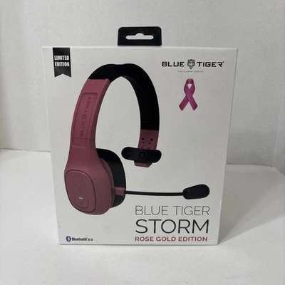 Blue Tiger Storm Wireless Bluetooth Headset in Rose Gold Pink New Sealed - image 1 of 4