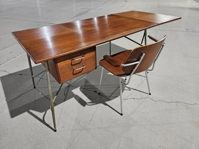 💥Børge Mogensen Søborg Møbelfabrik 中世纪丹麦柚木折叠桌椅 — 第 1/4 张图片