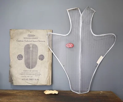 VTG 1937 Hudson Terraplane Car Radiator Grill Shell Screen Cover Accessory NOS - Image 1 of 4