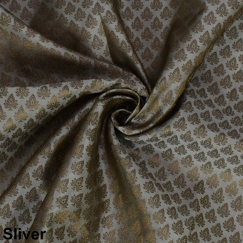 Diseño de hojas de seda brocado motivos de costura muebles cortinas tapicería prendas Foto 1 de 1